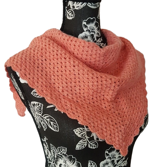 Salmon Alpaca Shawl Cozy Wrap for Her