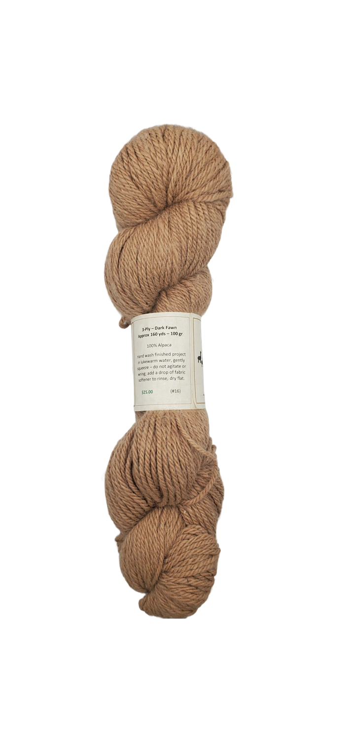 Luxurious Dark Beige Alpaca Yarn – 100% Softness & Warmth, SKU 16.
