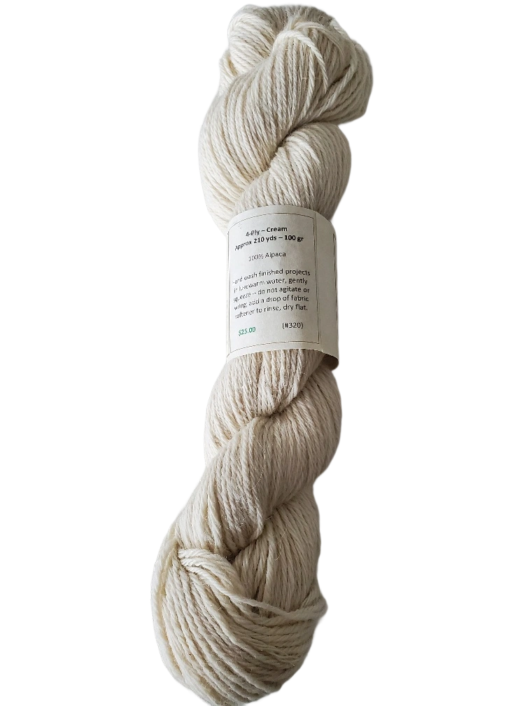 Luxurious Cream Alpaca Yarn Soft Cozy 4 Ply Perfect Knit